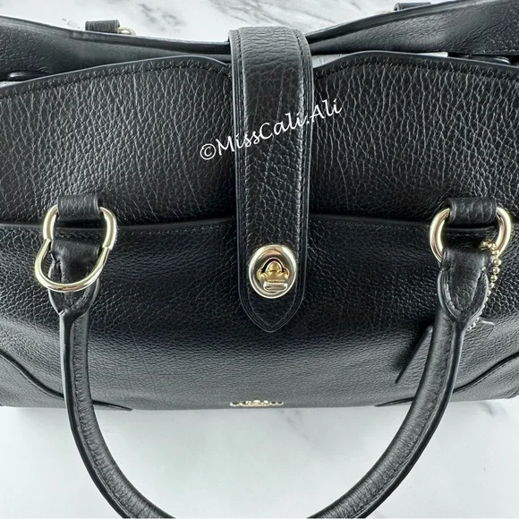 NWT COACH Mercer 30 Satchel Crossbody Bag Black - Picture 8 of 16